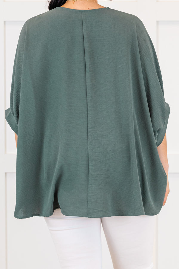 Chic Soul plus size clothing, ash jade short sleeve top