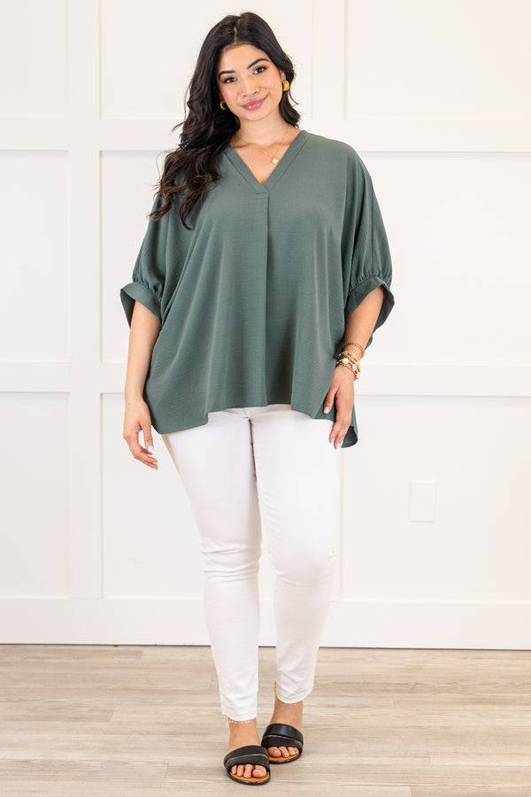 Chic Soul plus size clothing, ash jade short sleeve top