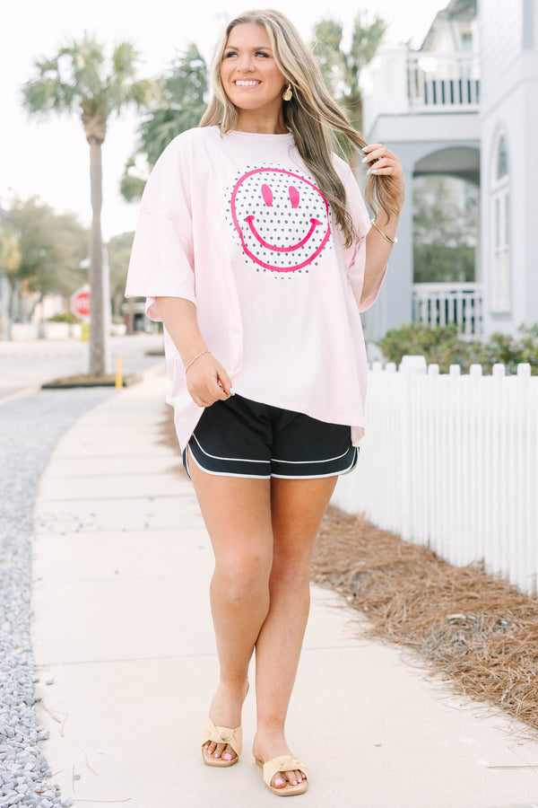 Chic Soul plus size clothing, black athletic shorts with white piping and built in shorts
