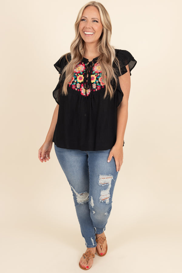 Chic Soul plus size clothing, medium wash distressed jeans