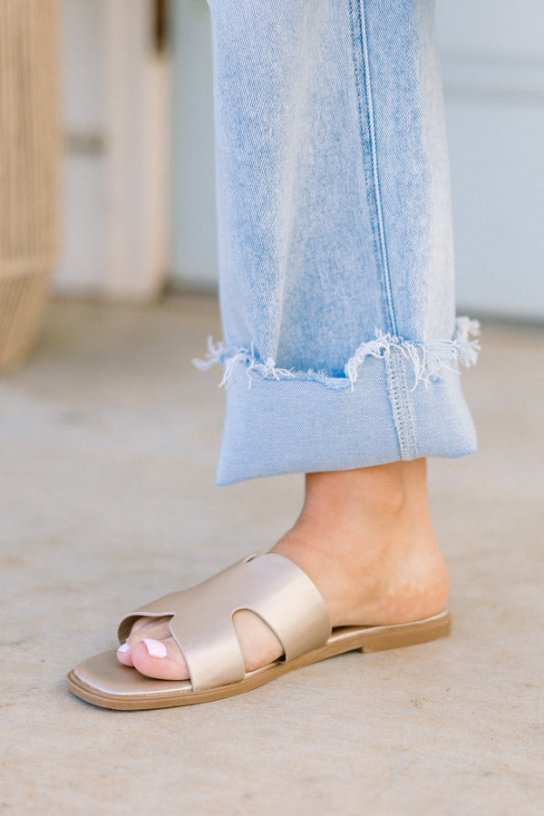 Chic Soul plus size clothing, gold criss cross sandals
