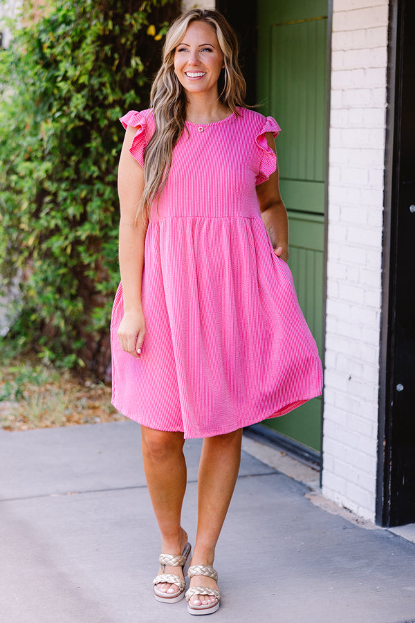 Play Along Dress, Hot Pink