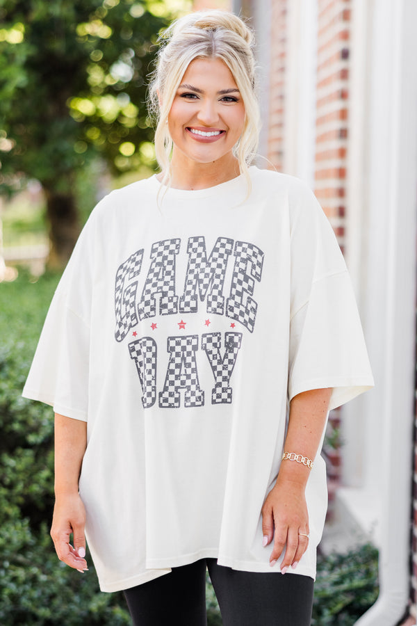 Ready For Game Day Boyfriend Tee, Ivory
