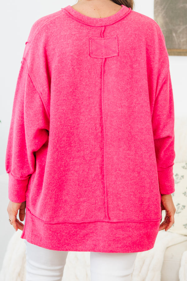 Say Hello Sweater, Fuchsia