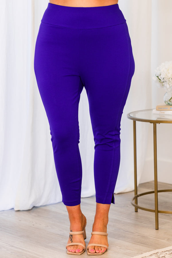 Chic Soul plus size clothing, french royal skinny pants with thick waistband