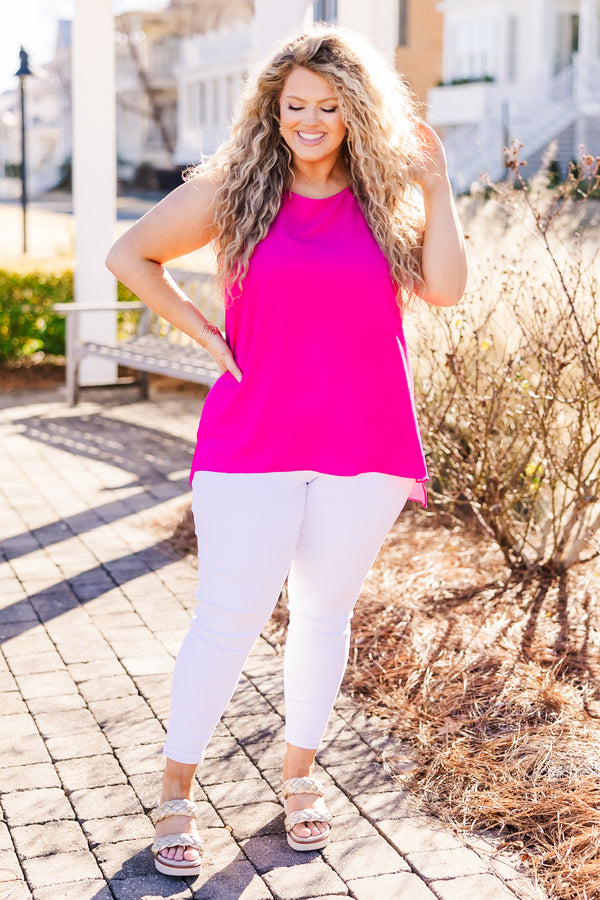 Summertime Love Tank, Ultra Pink