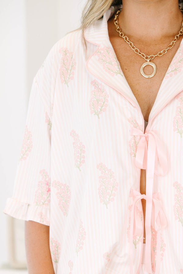 Sweet Dreams Pajama Set, Pink Flipe
