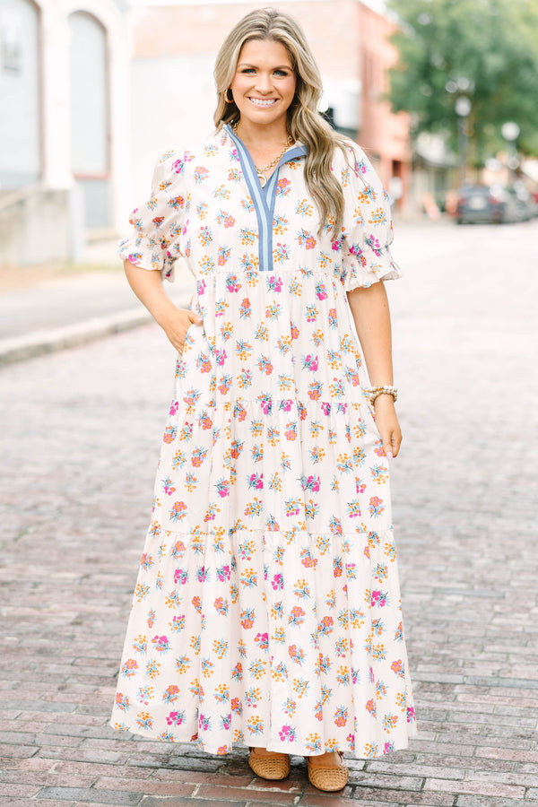 Sweet Recollection Dress, Blue Floral