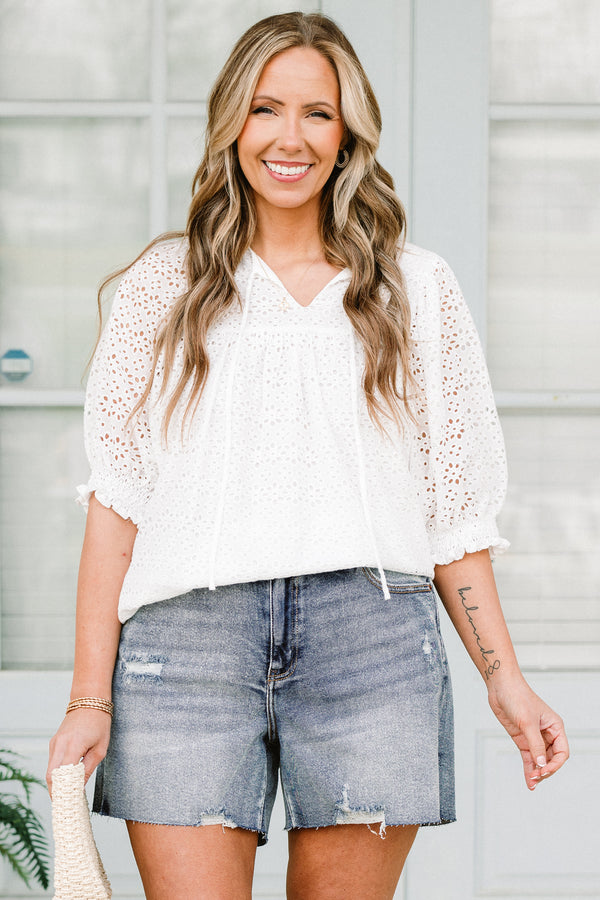 Chic Soul plus size clothing, light wash distressed denim shorts with raw hemline