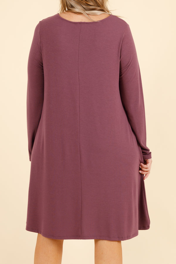 Chic Soul plus size clothing, lilac grey flowy dress with pockets