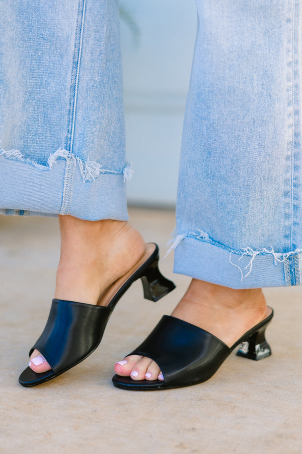Chic Soul plus size clothing, black open toe kitten heels