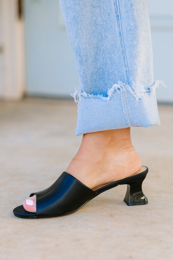 Chic Soul plus size clothing, black open toe kitten heels