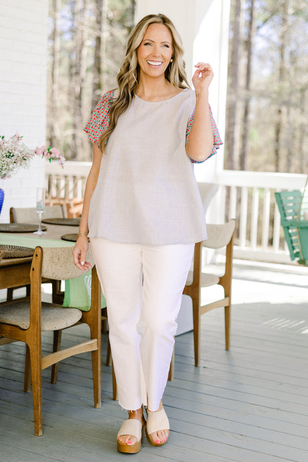 chic soul plus size clothing, Blue colorblock causal top with short sleeves 