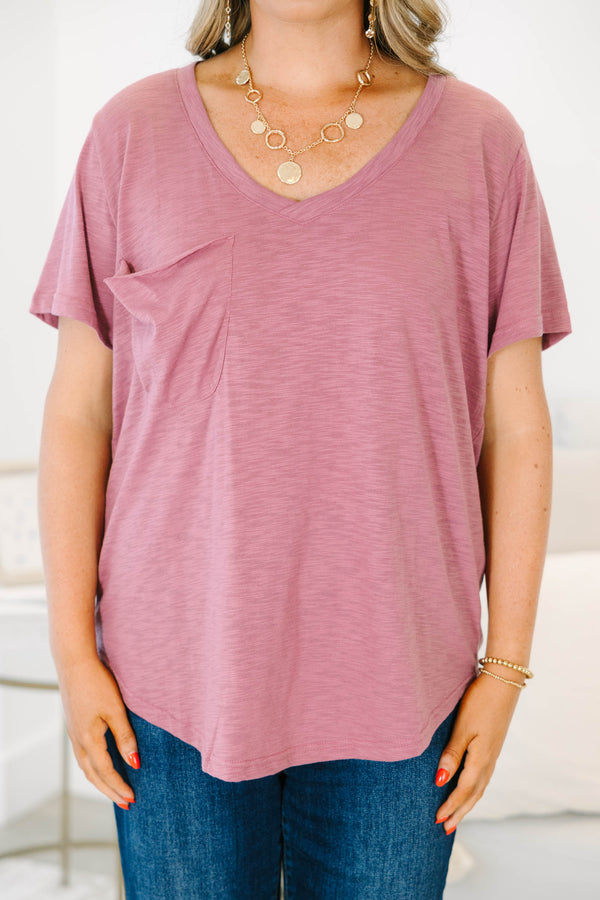 Wear It On Repeat Top, Dusty Rose