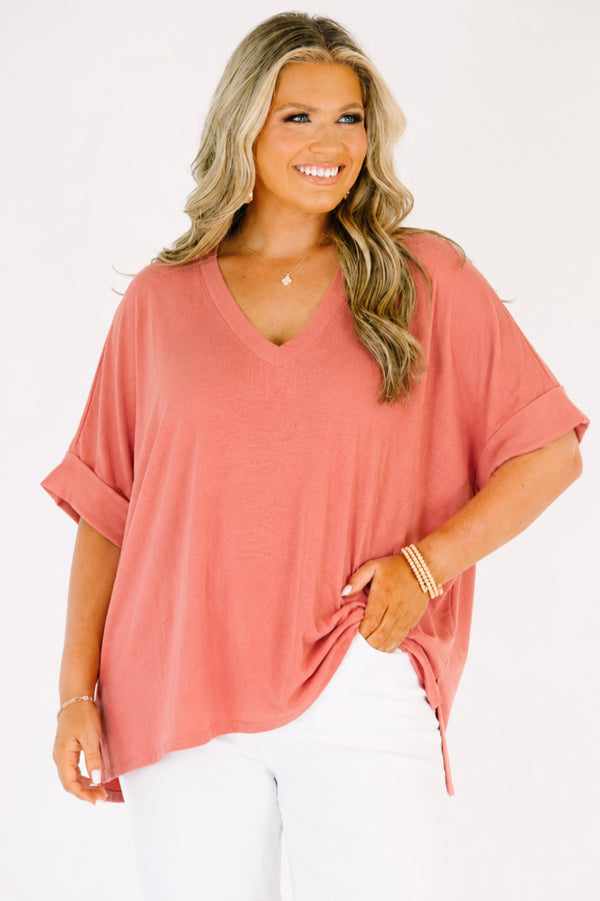 Comfy Travels Top, Ash Rose