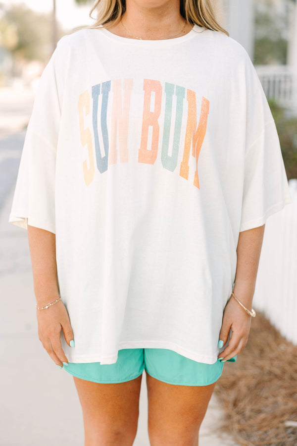 Chic Soul plus size clothing, white oversized tee with 