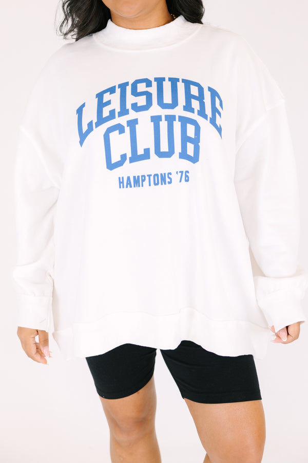 Chic Soul plus size clothing, ivory long sleeve crew neck with the saying 