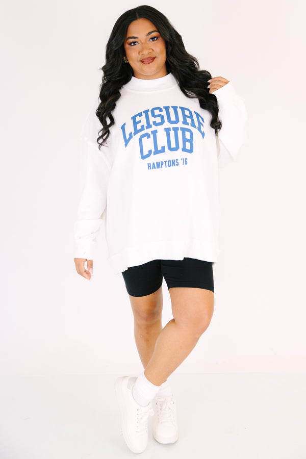Chic Soul plus size clothing, ivory long sleeve crew neck with the saying 