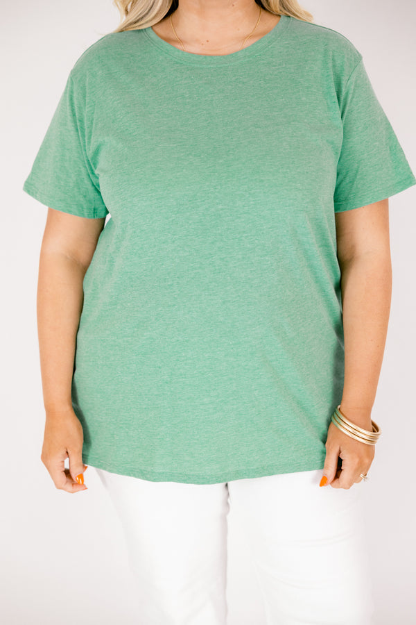 Chic Soul plus size clothing, Kelly green short sleeve tee 