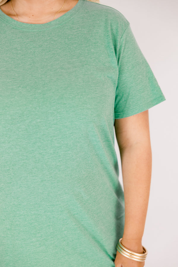 Chic Soul plus size clothing, Kelly green short sleeve tee 