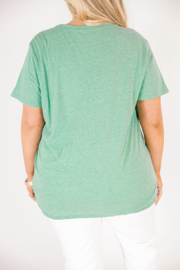 Chic Soul plus size clothing, Kelly green short sleeve tee 