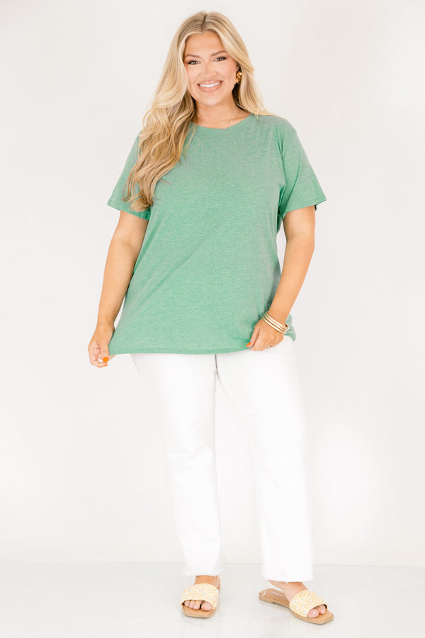 Chic Soul plus size clothing, Kelly green short sleeve tee 