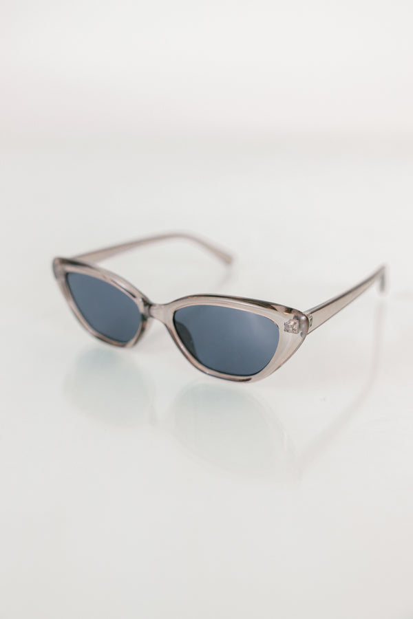 Chic Soul plus size clothing, dark opaque purple slight cat eye sunglasses