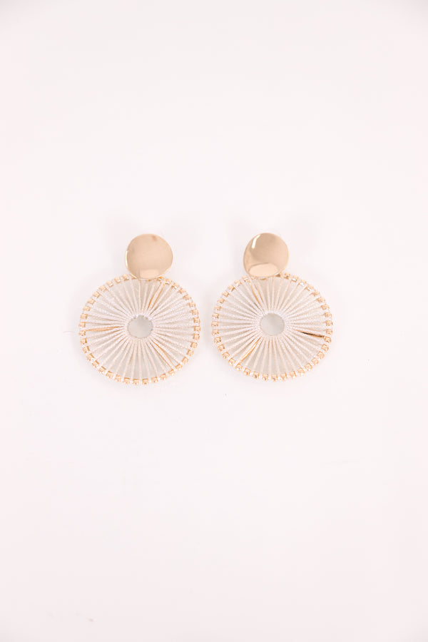 Wake The Sun Up Earrings, Gold