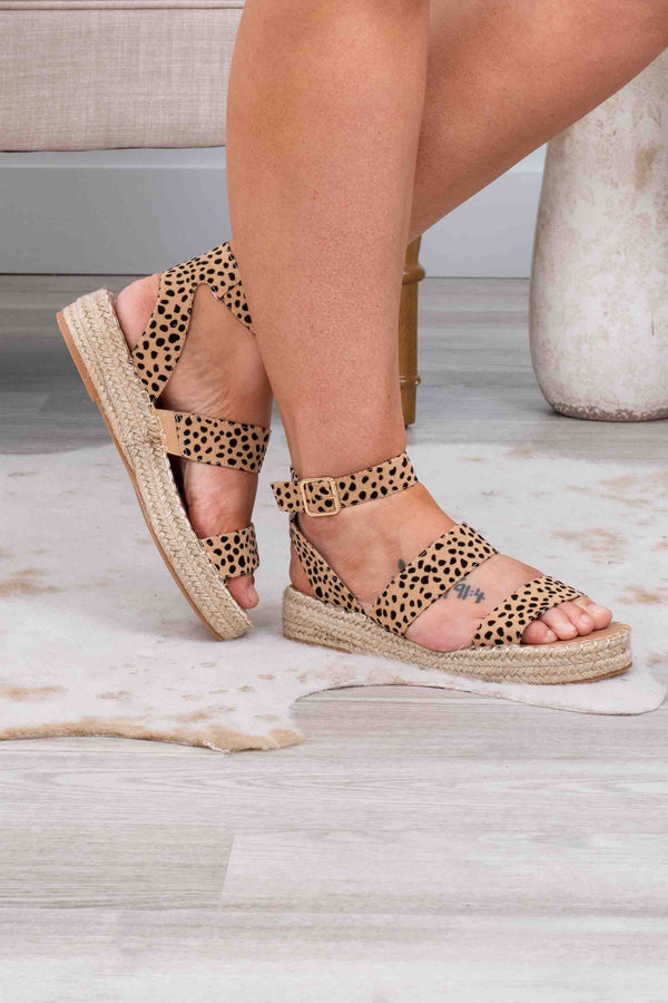 shoes, sandals, cheetah, leopard, brown, espadrilles