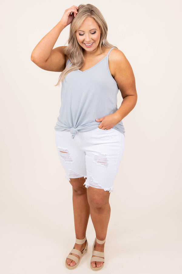 bottoms, shorts, white, distressed