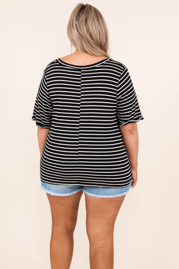 Settle Down For Today Top, Black-Ivory