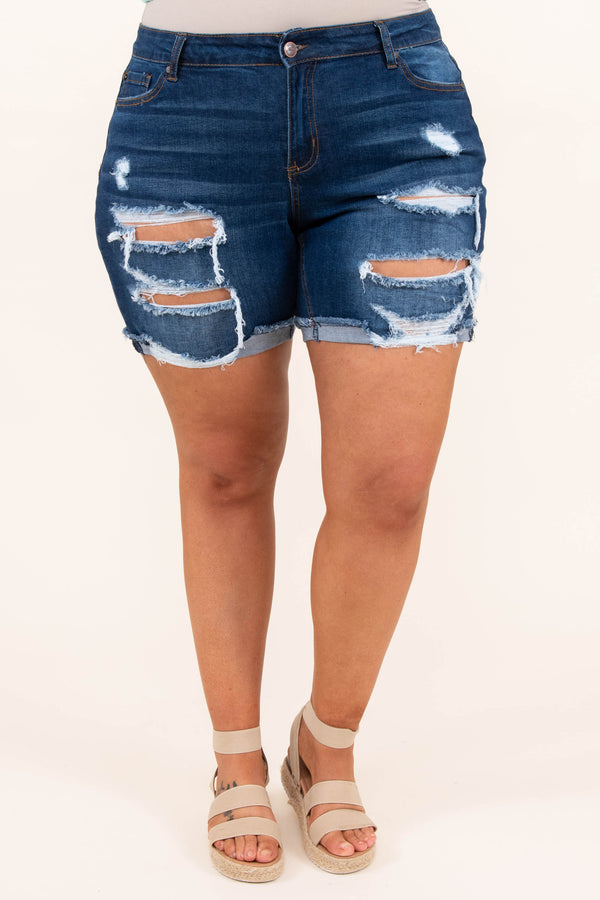 bottoms, shorts, blue, denim, distressed