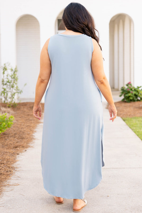 Chic Soul plus size clothing, sleeveless casual flowy midi dress