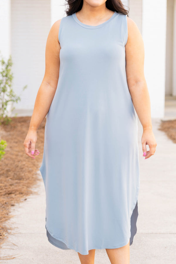 Chic Soul plus size clothing, sleeveless casual flowy midi dress