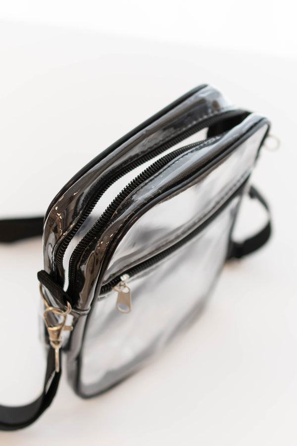 Chic Soul plus size clothing, clear bag with black lining and zipper