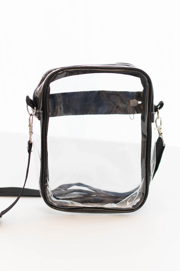 Chic Soul plus size clothing, clear bag with black lining and zipper