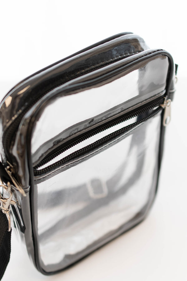 Chic Soul plus size clothing, clear bag with black lining and zipper
