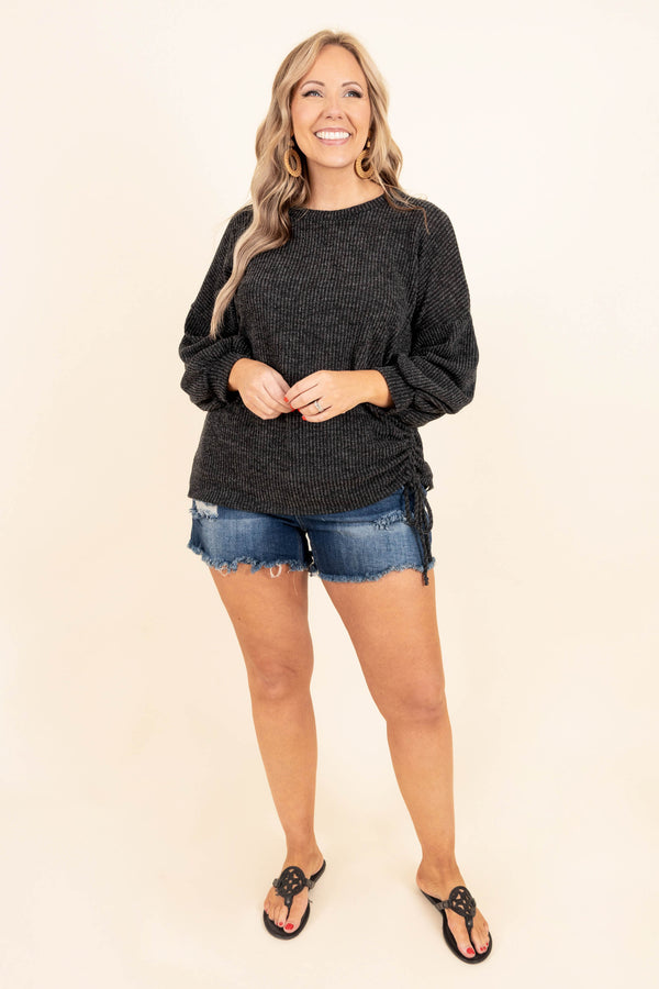 Chic Soul plus size clothing, dark wash distressed denim shorts with frayed hemline