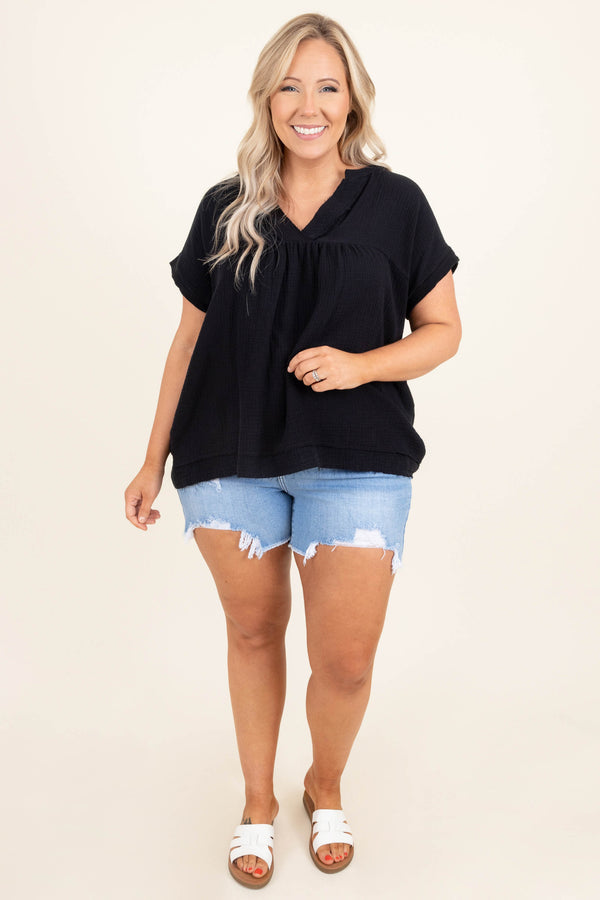Chic Soul plus size clothing, high waisted distressed denim shorts