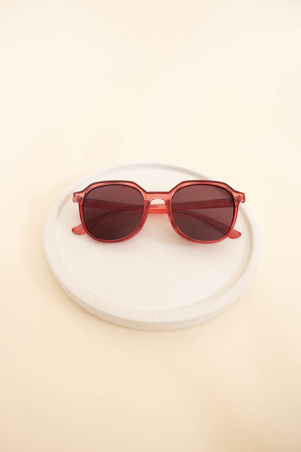Chic Soul plus size clothing, pinkish red sunglasses