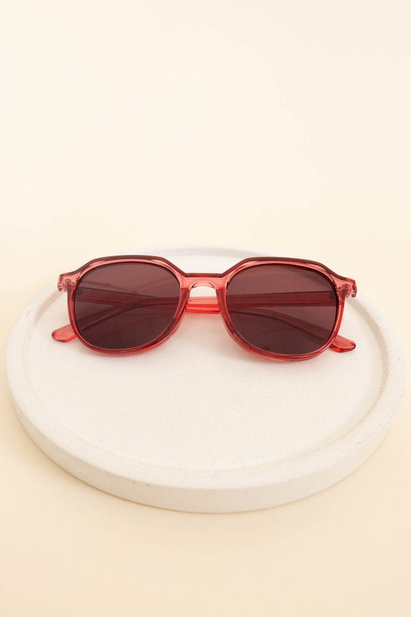 Chic Soul plus size clothing, pinkish red sunglasses