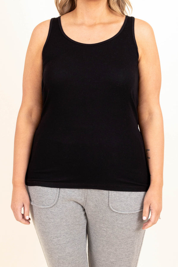Simple Woman Tank, Black