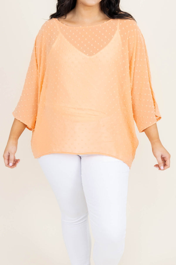 Snazzy Dots Top, Coral