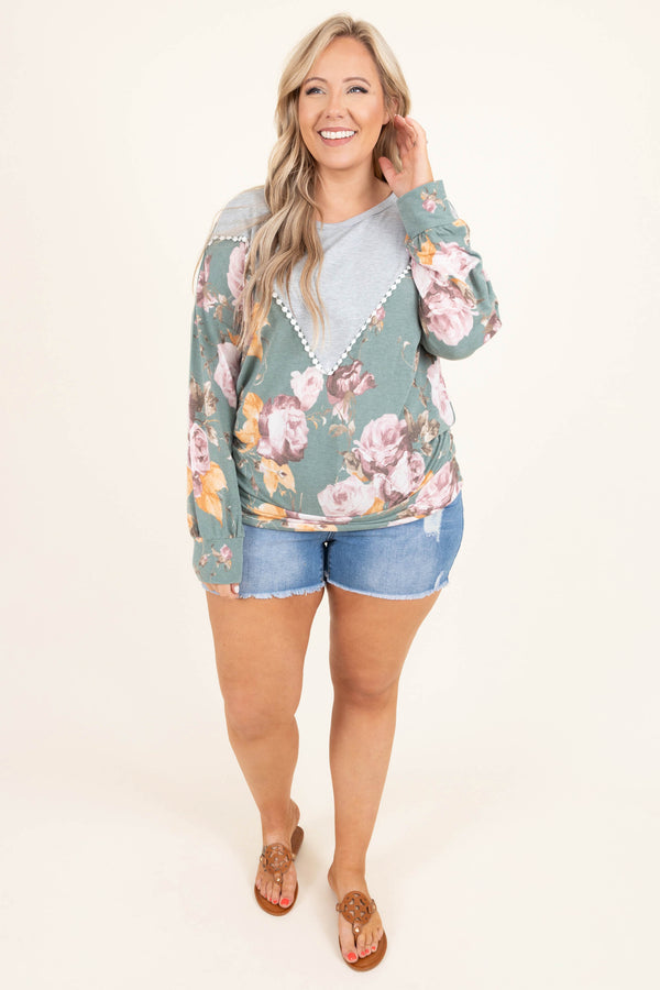 Chic Soul plus size clothing, medium wash distressed jean shorts