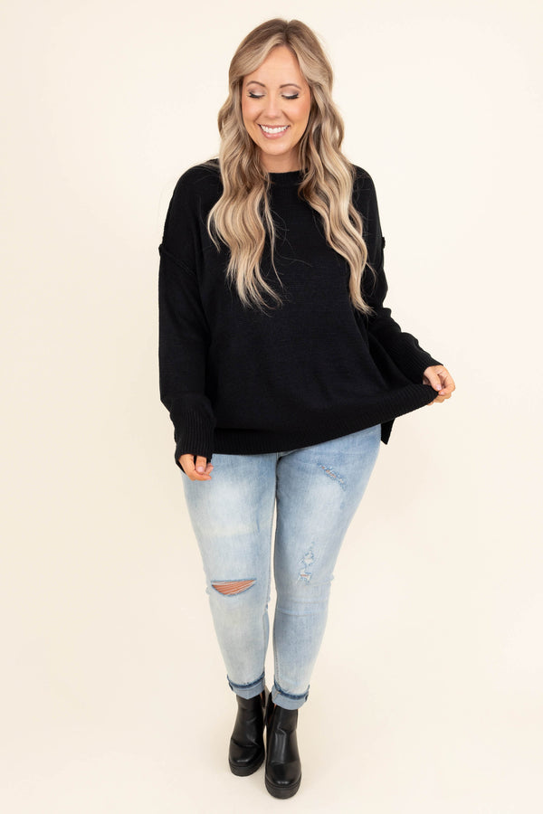 Chic Soul plus size clothing, black sweater