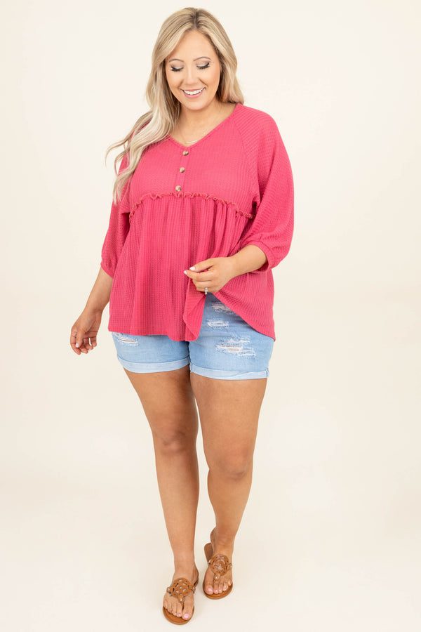 Chic Soul plus size clothing, high waisted denim light wash shorts